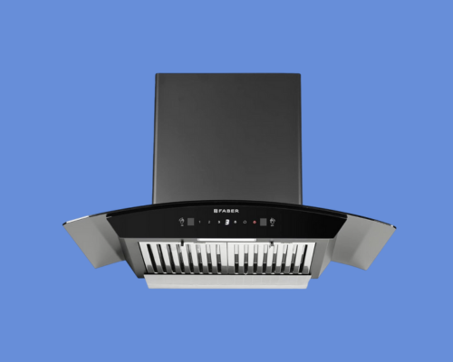 curved glass | Angular Chimney | kitchen chimney types
