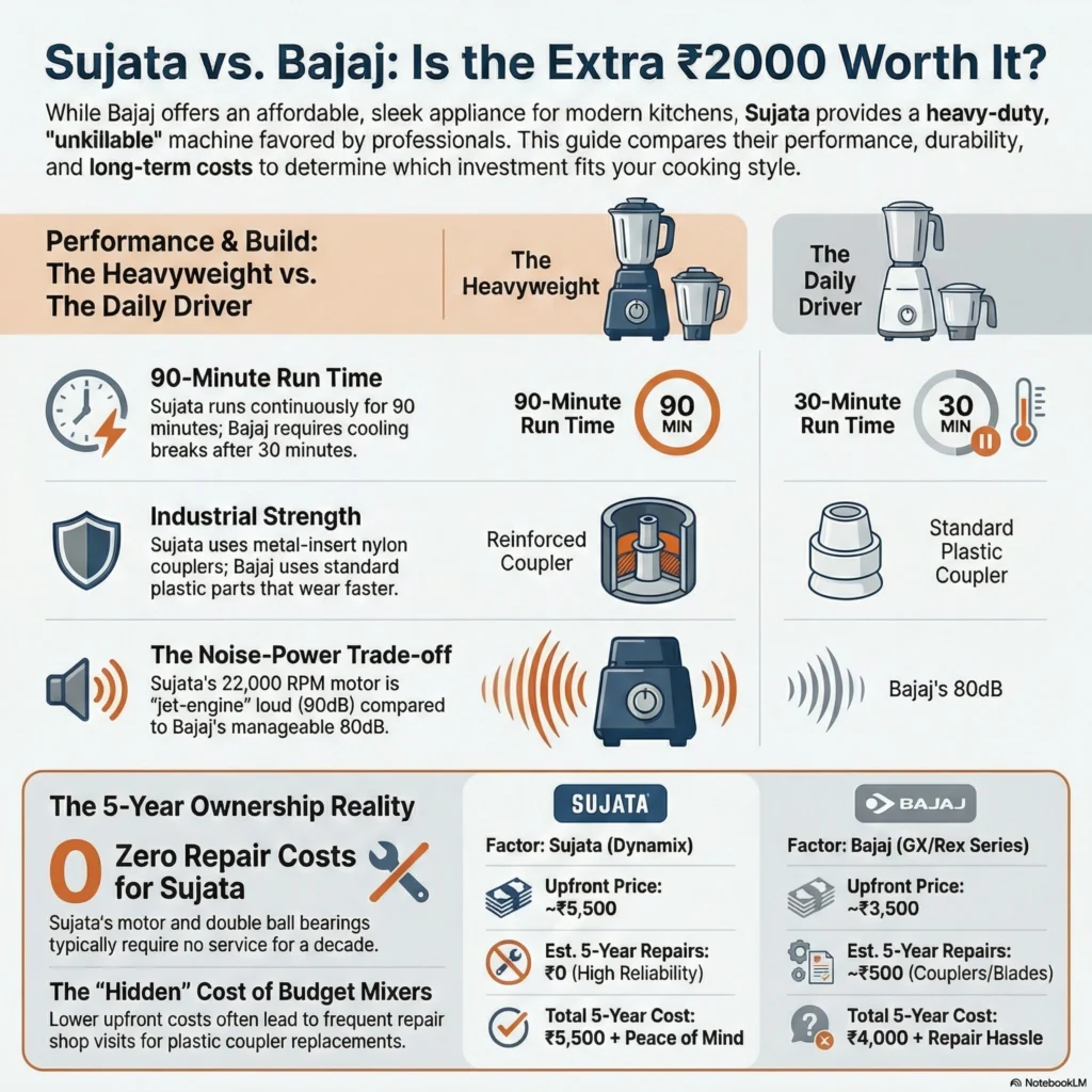 Sujata vs Bajaj Mixer Grinder