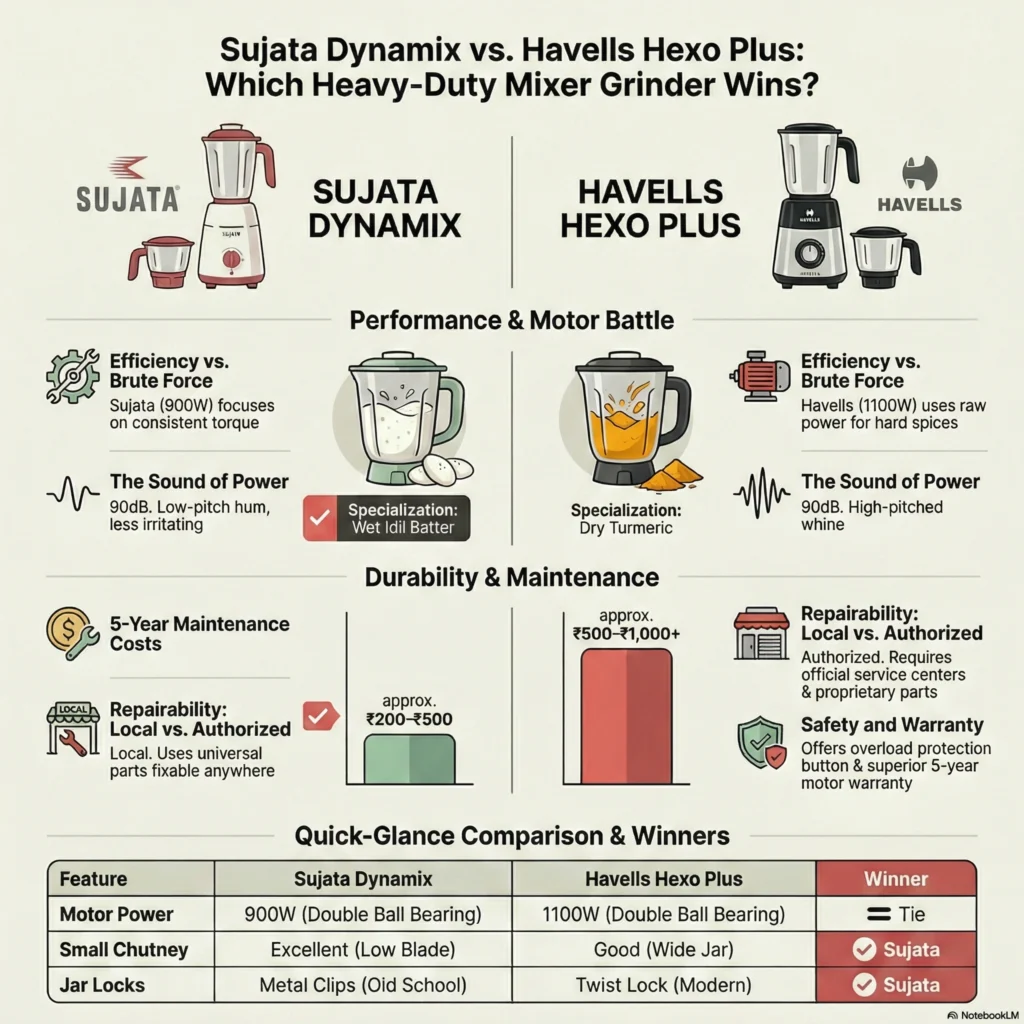 Sujata vs Havells Mixer Grinder