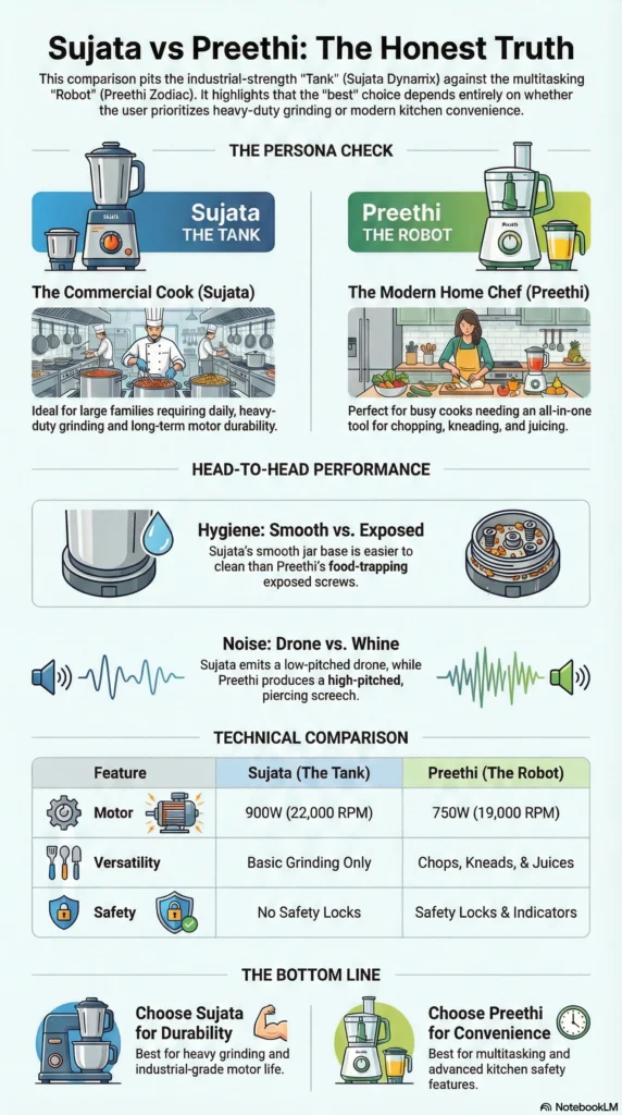 Sujata vs Preethi Mixer Grinder